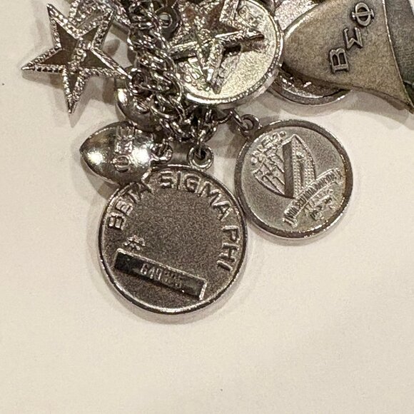 1970s Beta Sigma Phi loaded charm bracelet - Picture 4 of 7